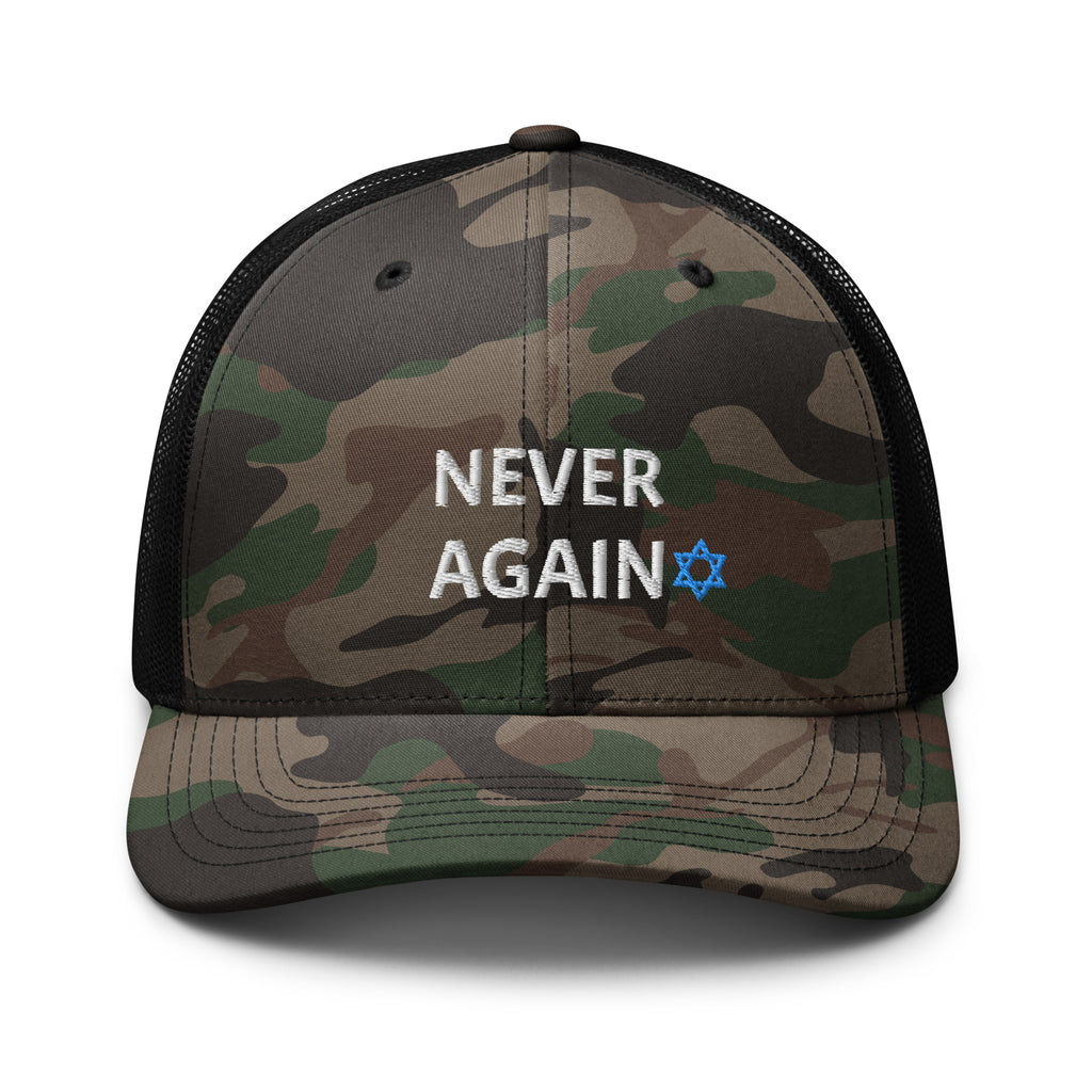 Never Again - Camouflage trucker hat