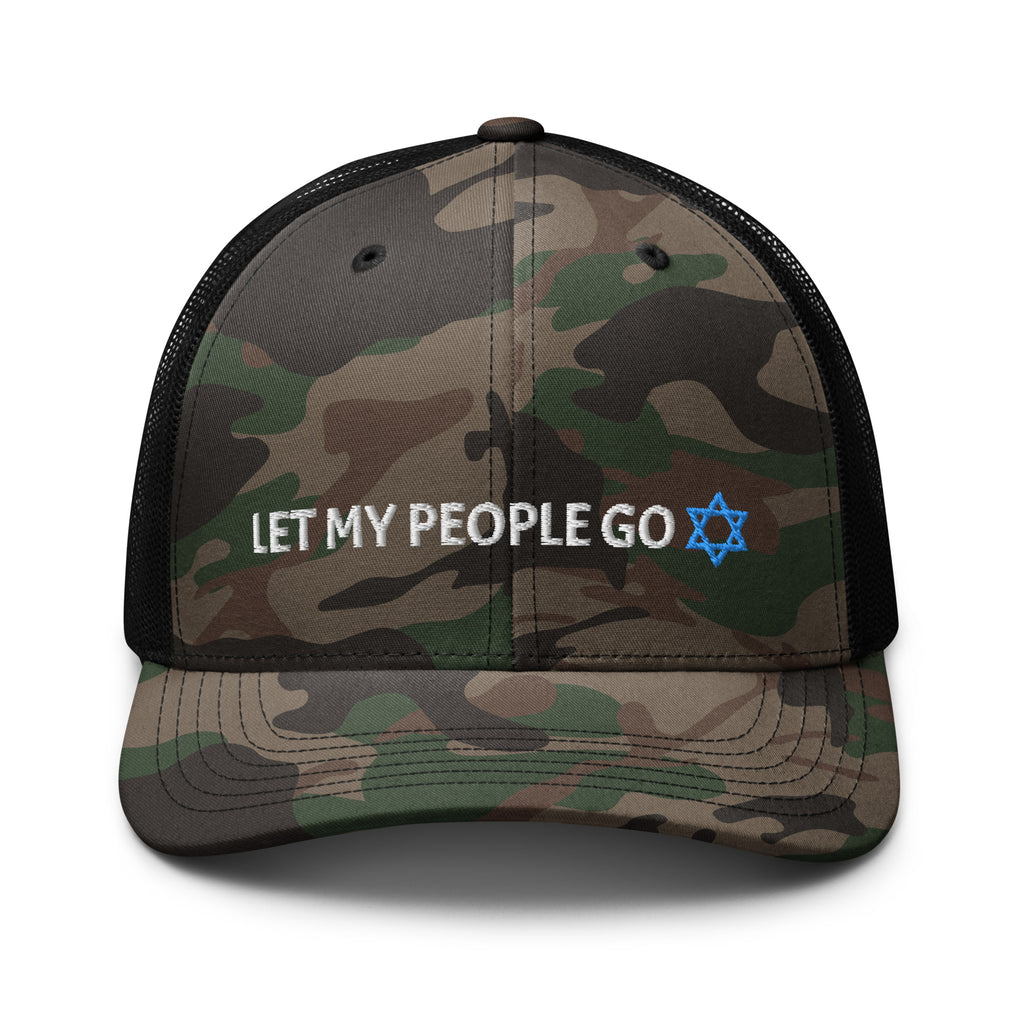 Let My People Go Camouflage trucker hat