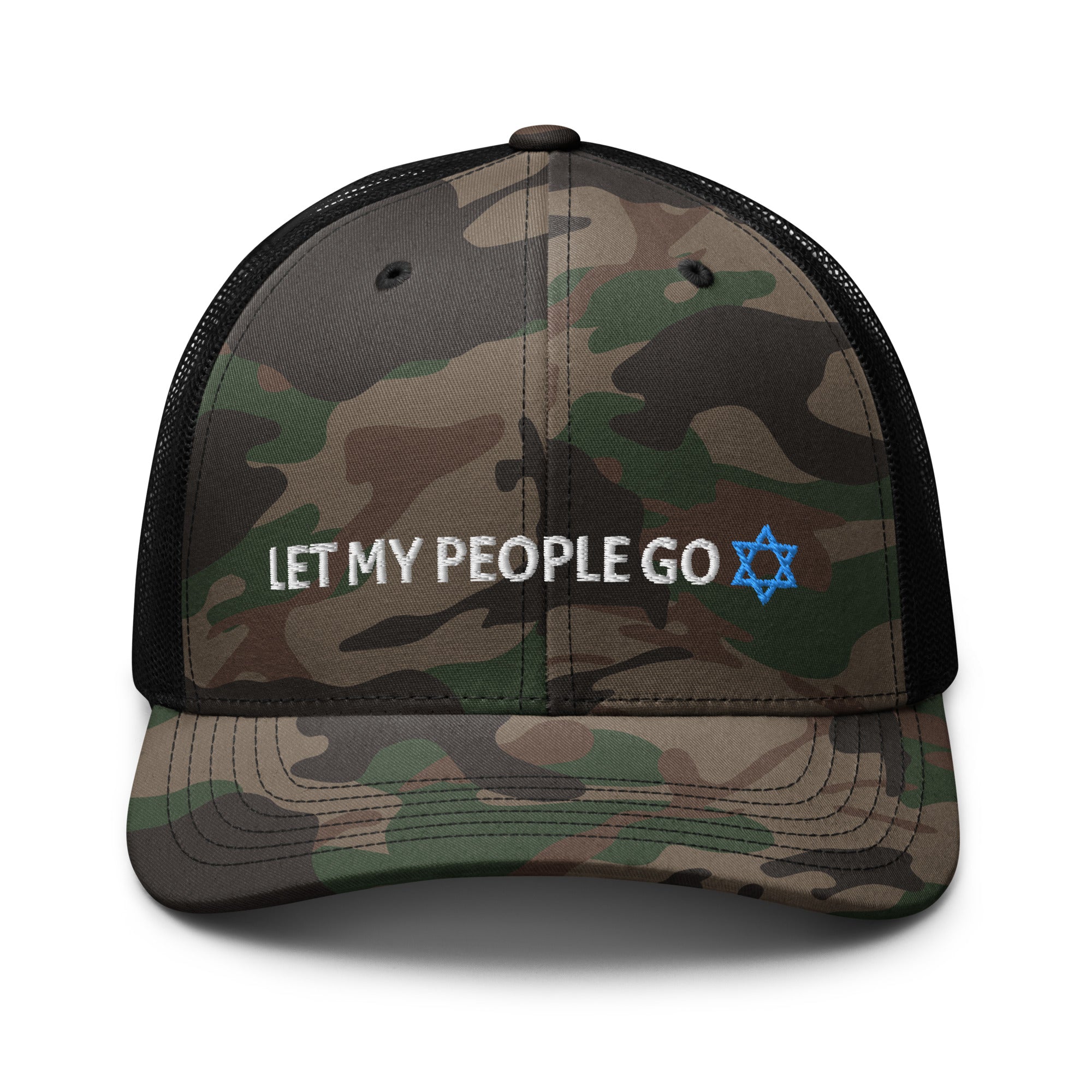 Let My People Go Camouflage trucker hat