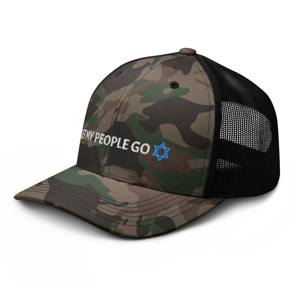 Let My People Go Camouflage trucker hat