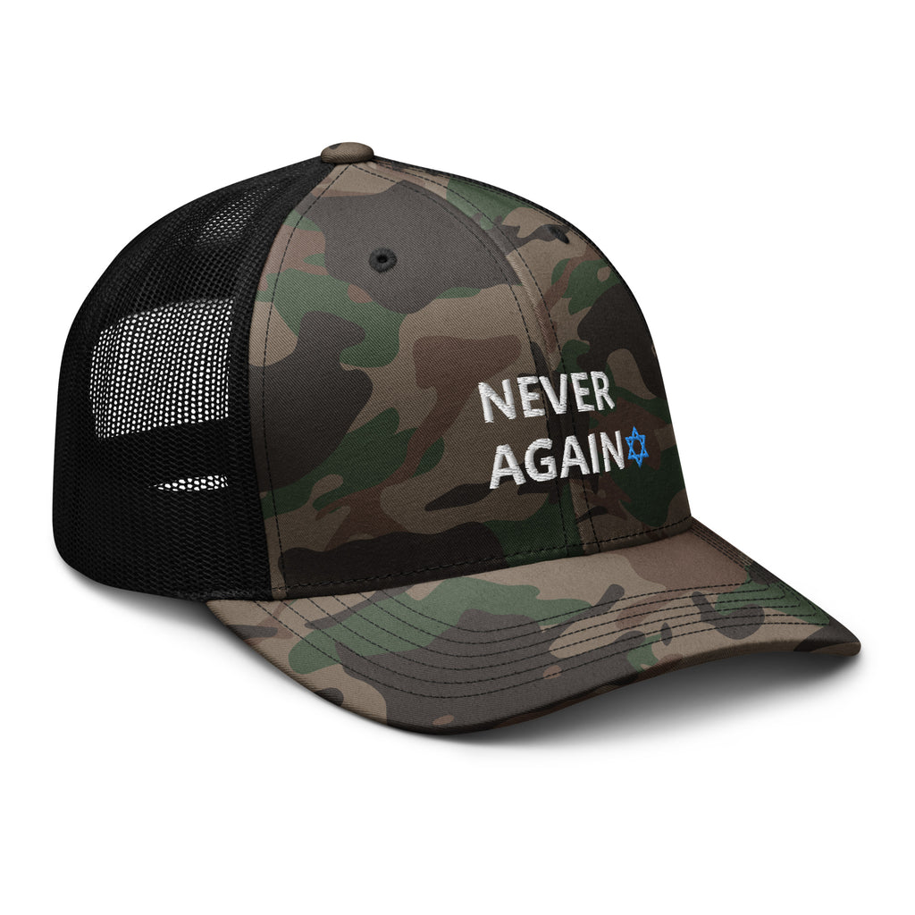 Never Again - Camouflage trucker hat