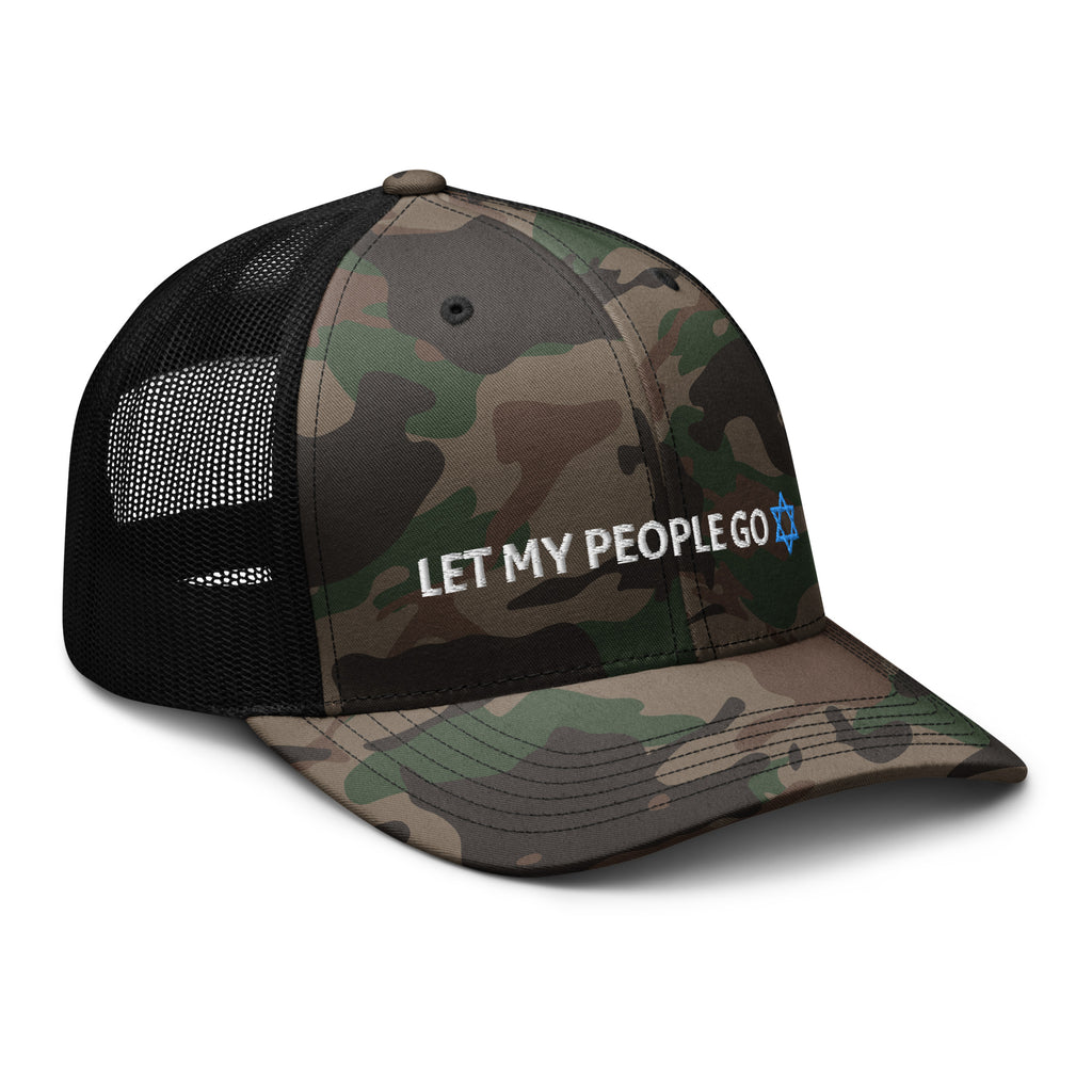 Let My People Go Camouflage trucker hat