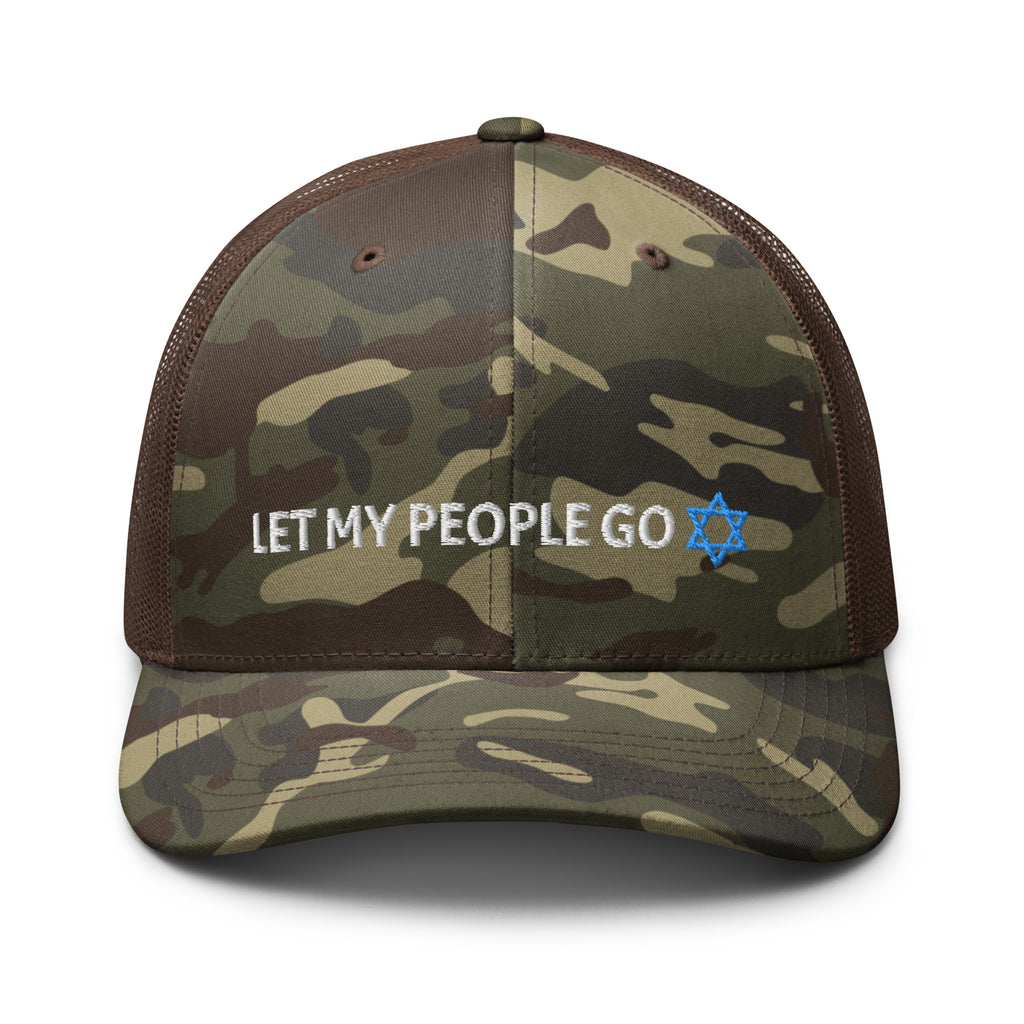 Let My People Go Camouflage trucker hat