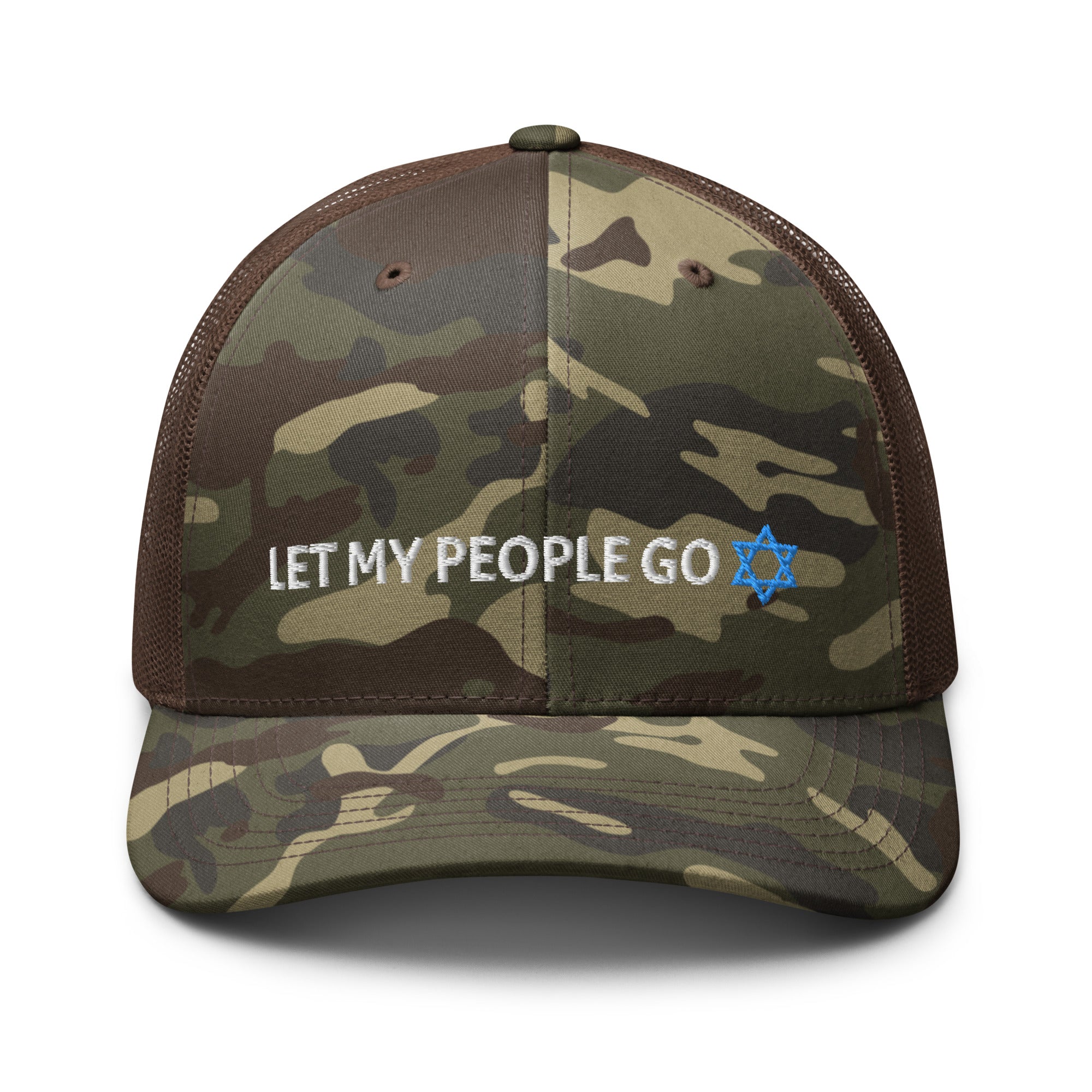Let My People Go Camouflage trucker hat