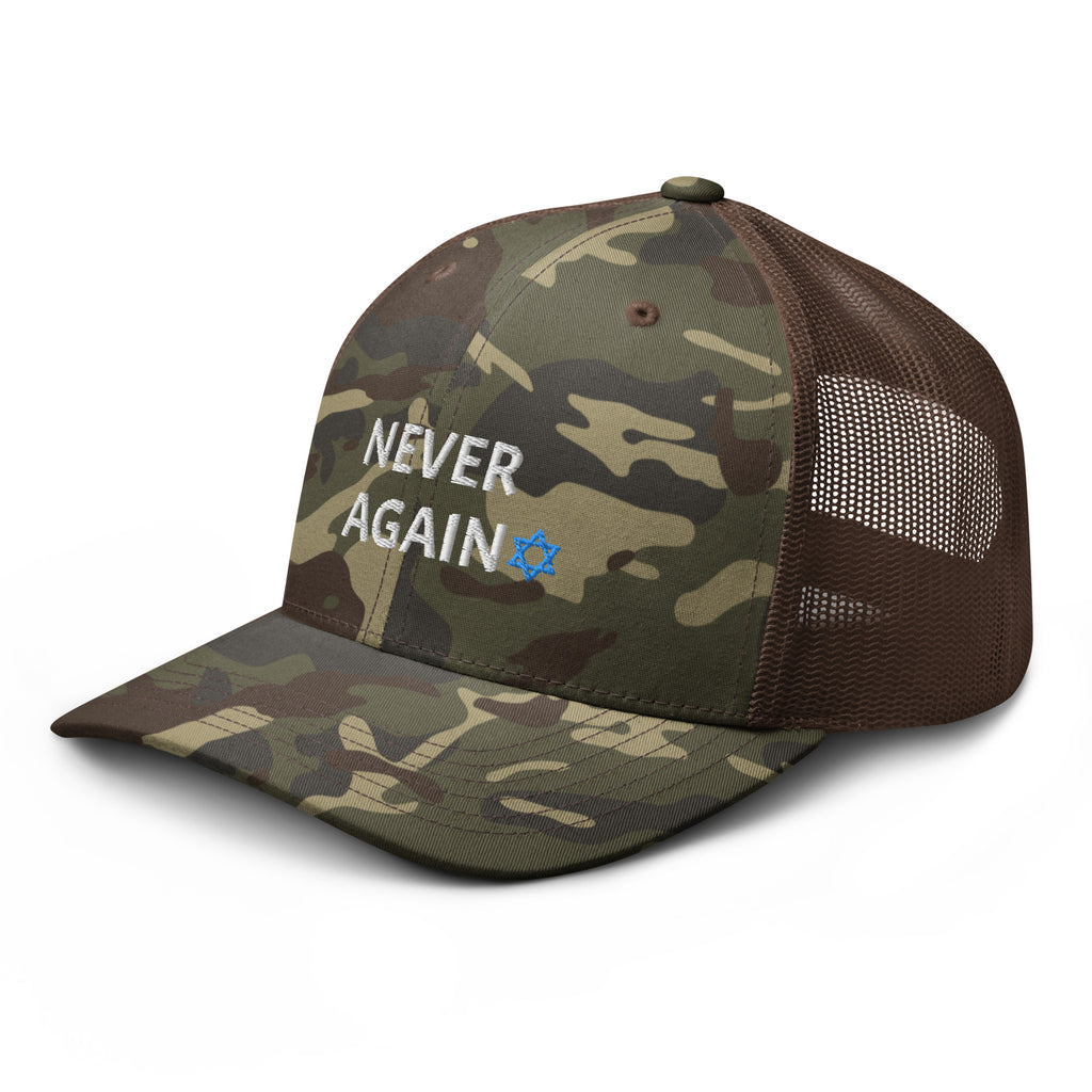 Never Again - Camouflage trucker hat
