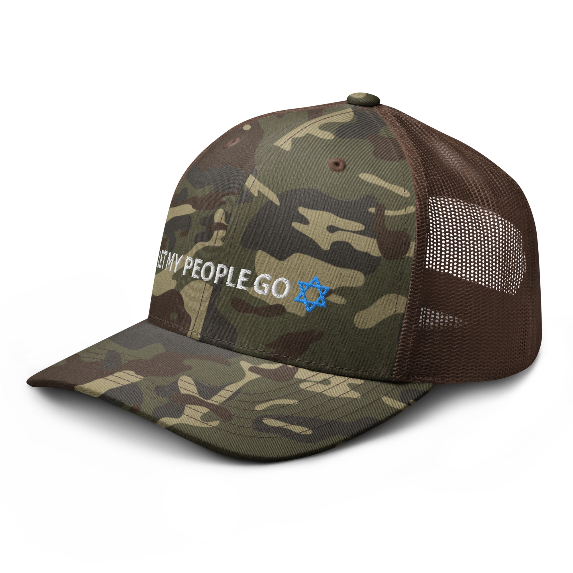 Let My People Go Camouflage trucker hat