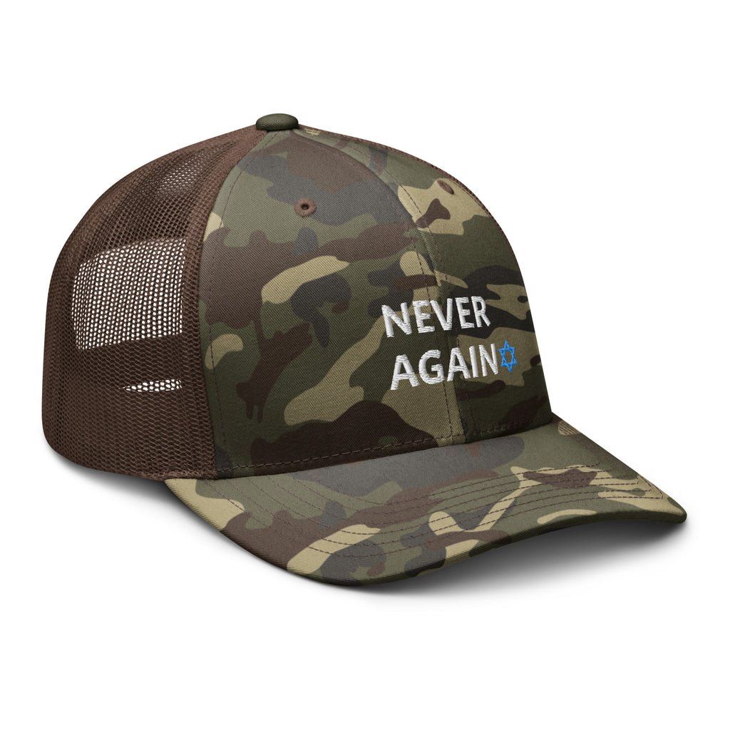 Never Again - Camouflage trucker hat