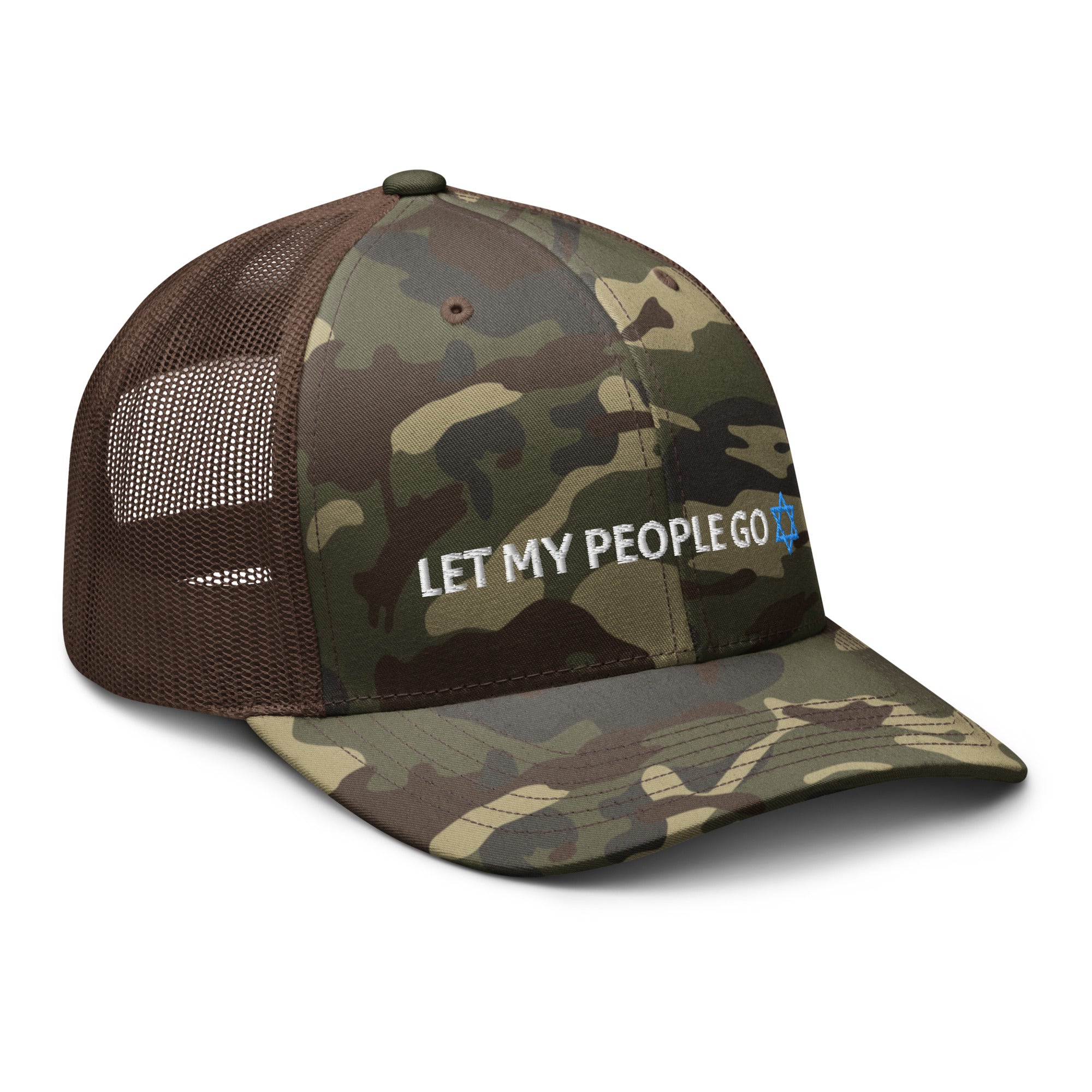 Let My People Go Camouflage trucker hat