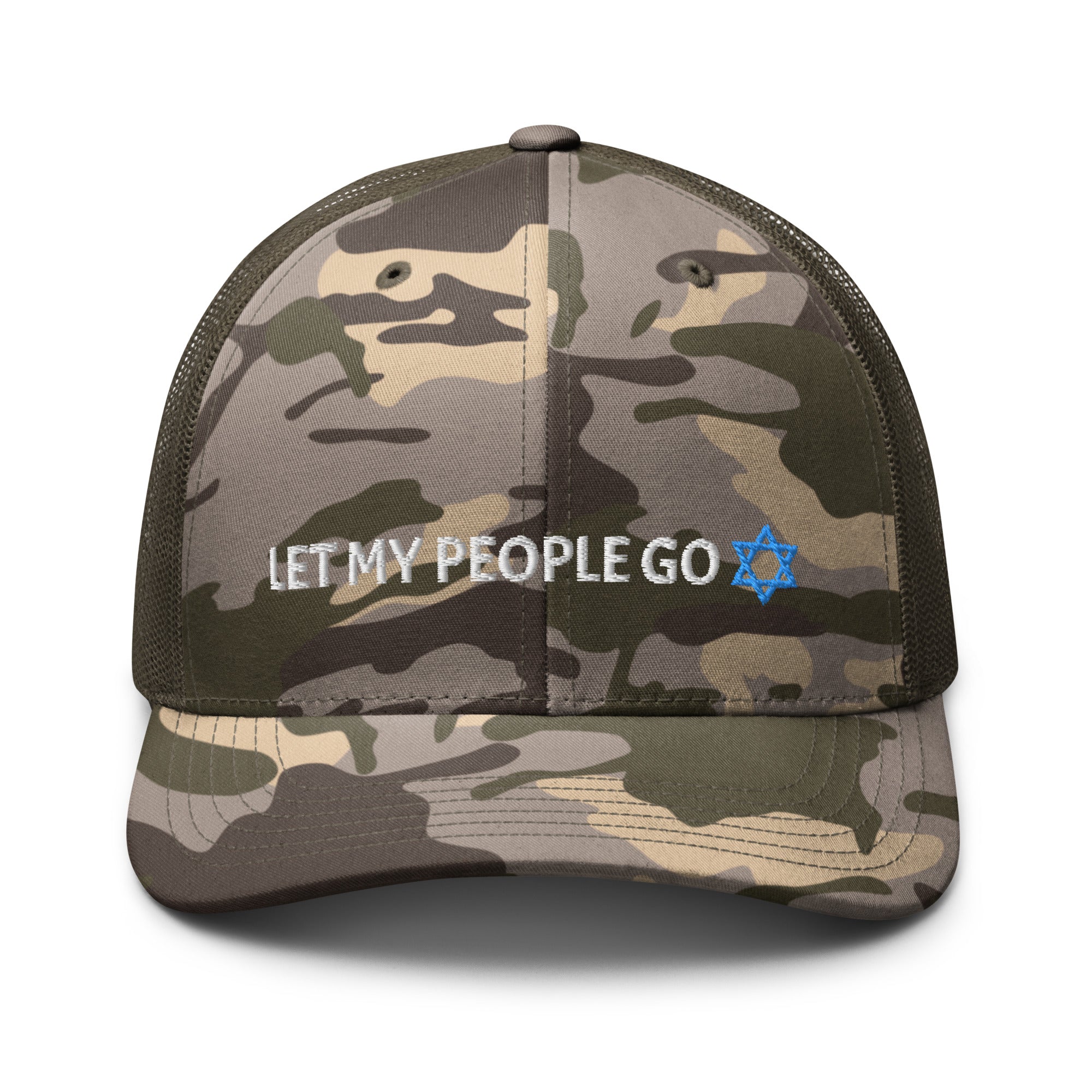 Let My People Go Camouflage trucker hat