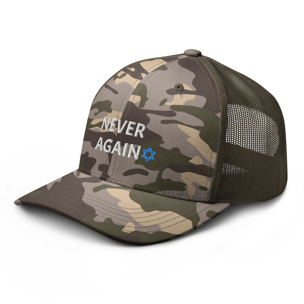 Never Again - Camouflage trucker hat