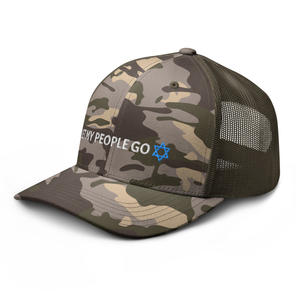 Let My People Go Camouflage trucker hat